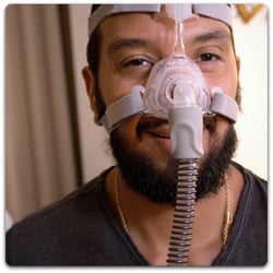 Patient using PAP Therapy